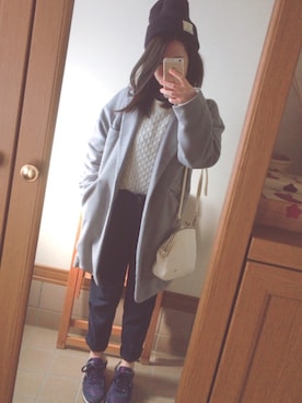 「e.r.g*（イーアールジー）のアイテム（ジャケット/アウター）」を使った、erikaさん（レディース・152cm）の冬コーディネート