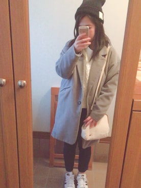 「e.r.g*（イーアールジー）のアイテム（ジャケット/アウター）」を使った、erikaさん（レディース・152cm）の冬コーディネート