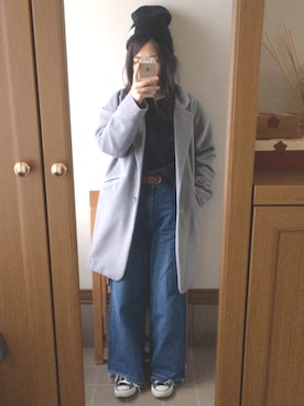 「e.r.g*（イーアールジー）のアイテム（ジャケット/アウター）」を使った、erikaさん（レディース・152cm）の春コーディネート