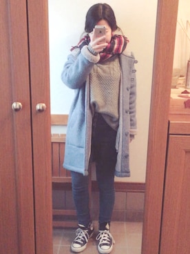 「CACTUS（カクタス）のアイテム」を使った、erikaさん（レディース・152cm）の冬コーディネート