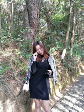 「CHANEL（シャネル）のアイテム（ブルゾン）」を使った、Alanaさん（レディース・169cm）の冬コーディネート