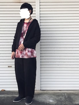 「タイダイ」｜「アイテム（ブルゾン）」を使った、ゆーとさん（メンズ・175cm）の秋コーディネート