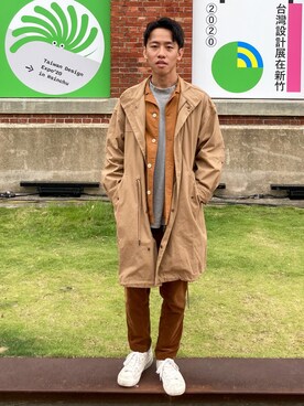 「plain-me（プレインミー）のアイテム（ミリタリージャケット）」を使った、W3110 さん（メンズ・170cm）の秋コーディネート