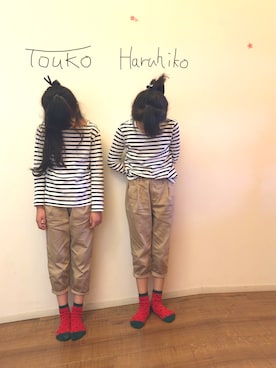 「くつした大好き」｜haruhiko.toukoさん（キッズ・133cm）の春コーディネート