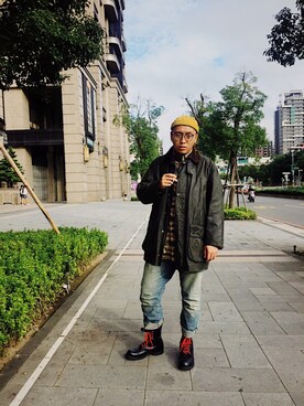 「man」｜憨吉さん（メンズ・183cm）の冬コーディネート