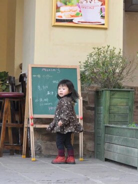 「xxbyのアイテム（パーカー、ブラウン系）」を使った、Aimiさん（レディース）の冬コーディネート