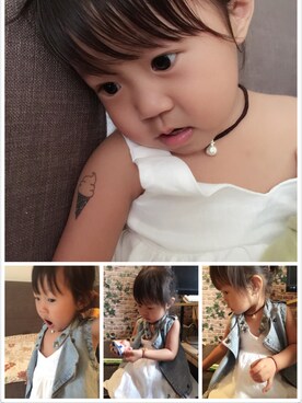 「xxbyのアイテム（ジャケット/アウター、ホワイト系）」を使った、Aimiさん（レディース）の春コーディネート