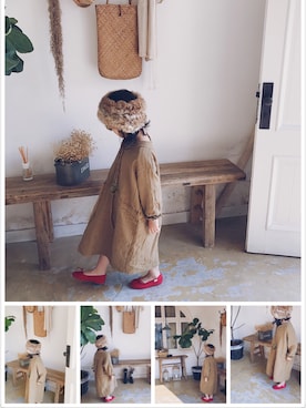 「xxbyのアイテム（ワンピース、ブラウン系）」を使った、Aimiさん（レディース）の春コーディネート