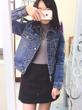 「無印良品（ムジルシリョウヒン）のアイテム（デニムジャケット）」を使った、てい 🍓さん（レディース・148cm）の春コーディネート