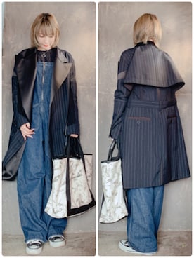 「Johnbull Private labo（ジョンブルプライベートラボ）のアイテム（オールインワン・サロペット）」を使った、saraさん（レディース・156cm）の春コーディネート