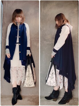 スタジャンを使った グレーパーカー のレディース人気ファッションコーディネート Wear