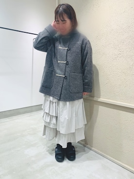 「Malle（マル）のアイテム（その他アウター）」を使った、かなさん（レディース・155cm）の冬コーディネート