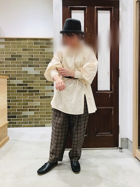 「chambre de charme（シャンブルドゥシャーム）のアイテム（パンツ）」を使った、かなさん（レディース・155cm）の冬コーディネート