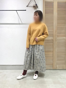 「chambre de charme（シャンブルドゥシャーム）のアイテム（シューズ）」を使った、かなさん（レディース・155cm）の冬コーディネート