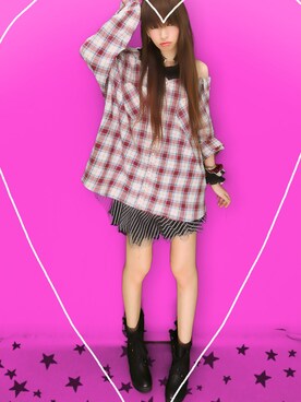 「min plume（ミンプリュム）のアイテム」を使った、†りりにゃん†さん（レディース・159cm）の秋コーディネート