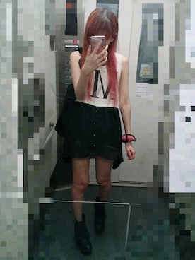 「カットオフ」｜「アイテム（ワンピース/ドレス）」を使った、†りりにゃん†さん（レディース・159cm）の夏コーディネート