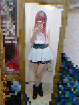 「ミニワンピ」｜†りりにゃん†さん（レディース・159cm）の夏コーディネート