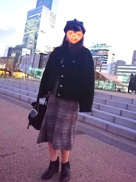 「スリット」｜「アイテム（その他トップス）」を使った、Lilyさん（レディース・155cm）の冬コーディネート