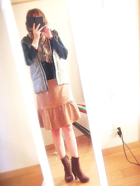 「chanel」｜「アイテム（アナログ腕時計）」を使った、rina**kooさん（レディース・158cm）の冬コーディネート