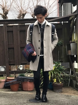 「MSPC（エムエスピーシー）のアイテム」を使った、shuntaさん（メンズ・173cm）の冬コーディネート