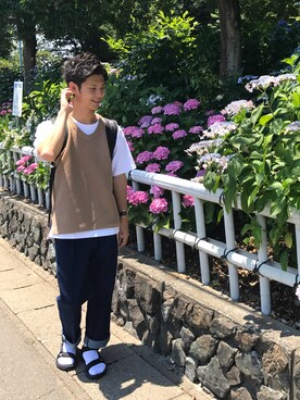 「MSPC（エムエスピーシー）のアイテム」を使った、shuntaさん（メンズ・173cm）の夏コーディネート