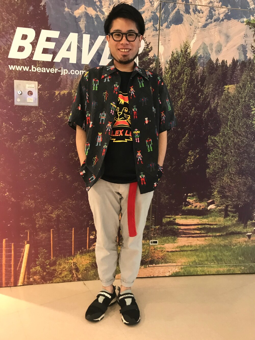 ボヘミアンズ　bohemians 植物柄シャツ　七分袖 Bohemiansボヘミアンズ シャツ 花柄 フラワー マルチカラー
