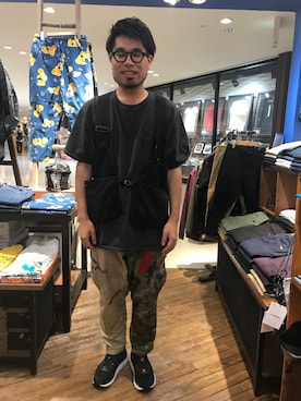 「TOPO DESIGNS(トポデザインズ)のアイテム」を使った、maeyamaさん(メンズ・170cm)の夏コーディネート