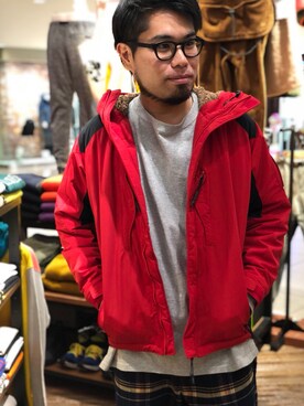 「BURLAP OUTFITTER（バーラップアウトフィッター）のアイテム（ダウンジャケット/コート）」を使った、maeyamaさん（メンズ・170cm）の秋コーディネート