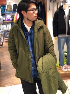 「MANASTASH（マナスタッシュ）のアイテム（モッズコート）」を使った、maeyamaさん（メンズ・170cm）の秋コーディネート