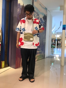 「COMMON EDUCATION（コモンエデュケーション）のアイテム」を使った、maeyamaさん（メンズ・170cm）の夏コーディネート