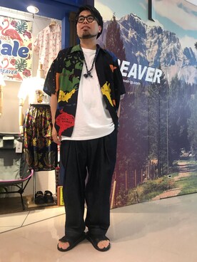 「COMMON EDUCATION（コモンエデュケーション）のアイテム」を使った、maeyamaさん（メンズ・170cm）の夏コーディネート