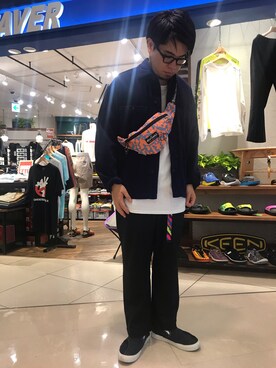 「WILD THINGS（ワイルドシングス）のアイテム（バッグ）」を使った、maeyamaさん（メンズ・170cm）の夏コーディネート
