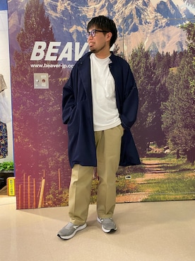 「meanswhile（ミーンズワイル）のアイテム（パンツ）」を使った、maeyamaさん（メンズ・170cm）の秋コーディネート