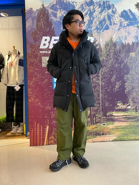「and wander（アンドワンダー）のand wander/アンドワンダー　reflective highcut sneakers by salomon　リフレクティブハイカットスニーカーズバイサロモン（スニーカー）」を使った、maeyamaさん（メンズ・170cm）の秋コーディネート