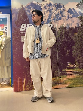 「CAL O LINE（キャルオーライン）のアイテム（デニムジャケット）」を使った、maeyamaさん（メンズ・170cm）の冬コーディネート