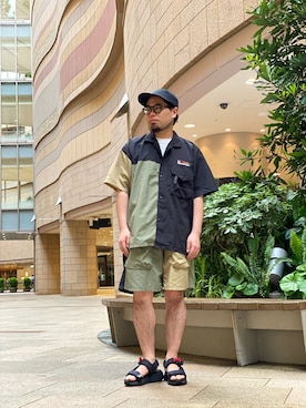 「MANASTASH（マナスタッシュ）のアイテム（シューズ）」を使った、maeyamaさん（メンズ・170cm）の春コーディネート