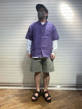 「MANASTASH（マナスタッシュ）のアイテム（シューズ）」を使った、maeyamaさん（メンズ・170cm）の春コーディネート