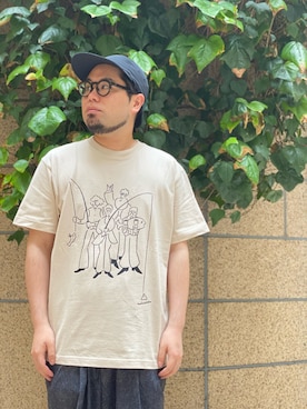 「and wander（アンドワンダー）のアイテム（トップス）」を使った、maeyamaさん（メンズ・170cm）の春コーディネート