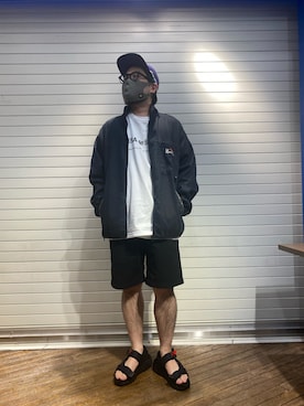 「MANASTASH（マナスタッシュ）のアイテム（シューズ）」を使った、maeyamaさん（メンズ・170cm）の春コーディネート