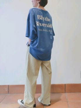 「RAG MACHINE（ラグマシーン）のアイテム」を使った、risa.ronoさん（レディース・158cm）の夏コーディネート