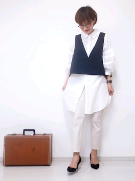 「VIKTOR&ROLF（ヴィクター&ロルフ）のアイテム」を使った、risa.ronoさん（レディース・158cm）の夏コーディネート