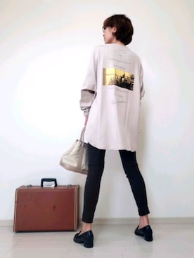 「RAG MACHINE（ラグマシーン）のアイテム（トップス）」を使った、risa.ronoさん（レディース・158cm）の夏コーディネート