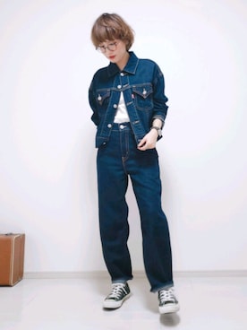 「Levi's」｜risa.ronoさん（レディース・158cm）の秋コーディネート