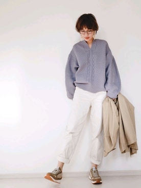 「Right-on（ライトオン）のアイテム（その他アウター）」を使った、risa.ronoさん（レディース・158cm）の秋コーディネート