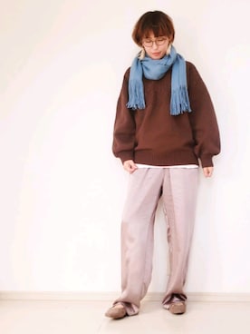 「VIKTOR&ROLF（ヴィクター&ロルフ）のアイテム」を使った、risa.ronoさん（レディース・158cm）の秋コーディネート