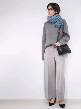 「RAG MACHINE（ラグマシーン）のアイテム（バッグ）」を使った、risa.ronoさん（レディース・158cm）の秋コーディネート