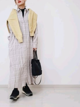 「Saucony（サッカニー）のアイテム」を使った、risa.ronoさん（レディース・158cm）の春コーディネート