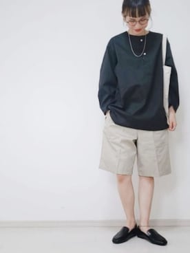 「RAG MACHINE（ラグマシーン）のアイテム（パンツ）」を使った、risa.ronoさん（レディース・158cm）の春コーディネート