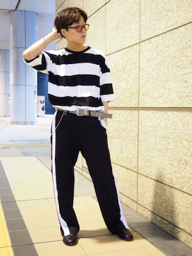 「tk.TAKEO KIKUCHI（ティーケータケオキクチ）のアイテム（アクセサリー）」を使った、tk.TAKEO KIKUCHI ルクア大阪店さん（メンズ・170cm）の春コーディネート