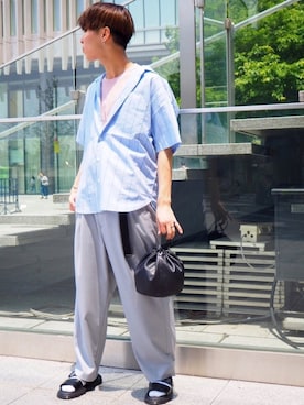 「tk.TAKEO KIKUCHI（ティーケータケオキクチ）のアイテム（バッグ）」を使った、tk.TAKEO KIKUCHI ルクア大阪店さん（メンズ・171cm）の春コーディネート